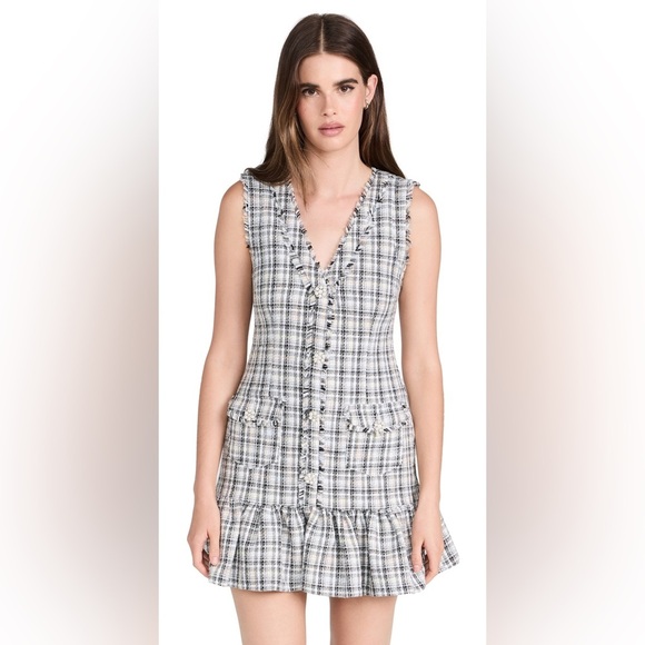 LIKELY Franco Dress in Grey Multi size 00 - Picture 1 of 16